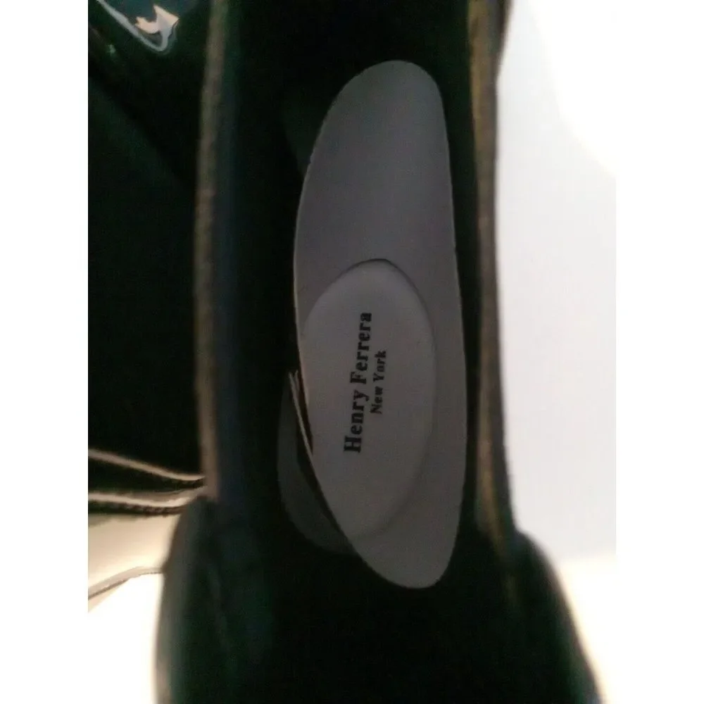 Henry Ferrera Woman's Clarity black Pull On Rain Boots Shoes‎ Size 10 New